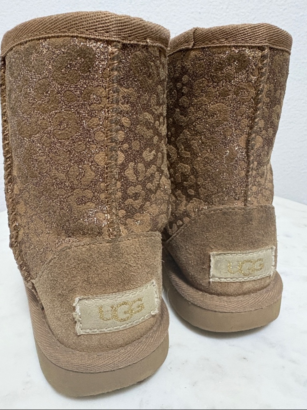 UGG Chestnut Glitter Leopard Short Boot - Picture 2 of 10
